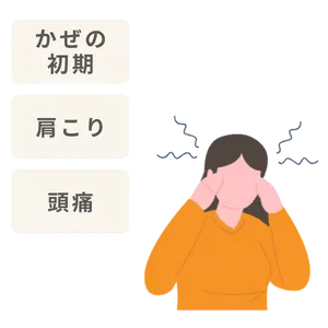 かぜの初期、肩こり、頭痛