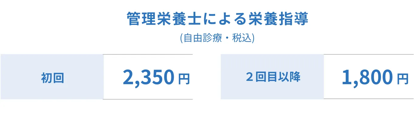 管理栄養士による栄養指導