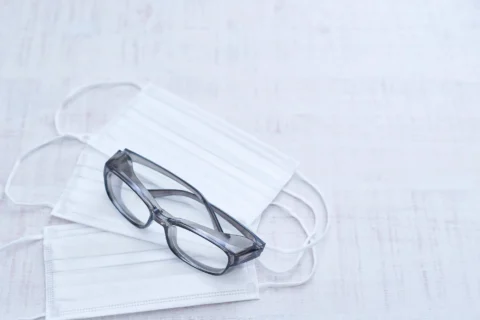 メガネ　マスク　花粉症対策