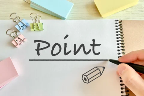 pointと書かれたノート